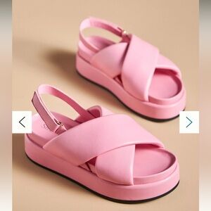 Brand new in box- silent D Pier sling back sandals in a bubblegum pink colour.
